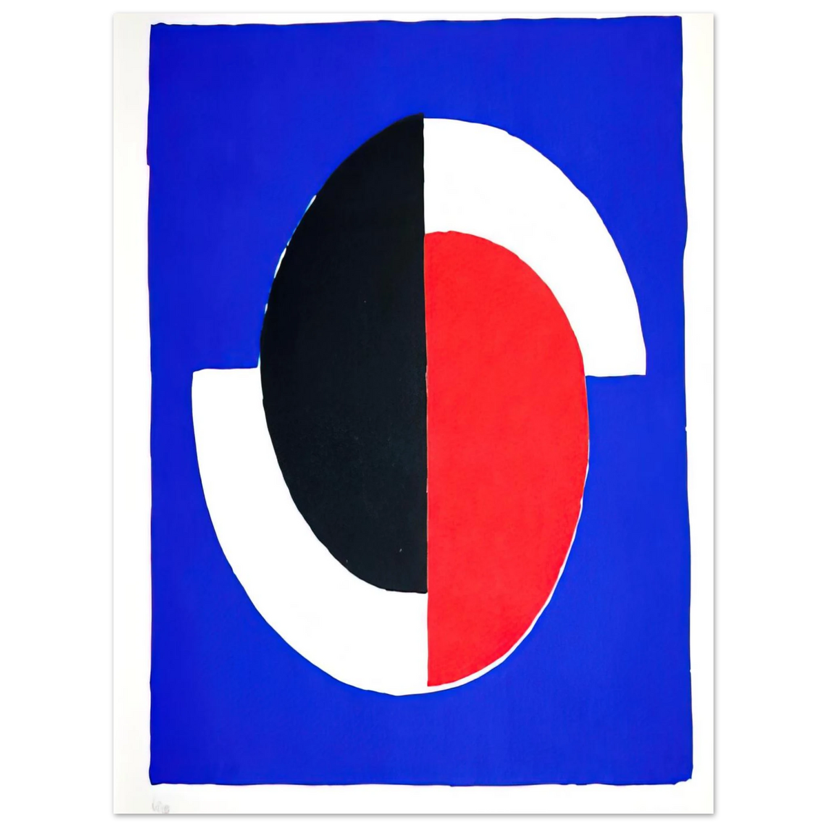 Composition Red Blue Black White by Sonia Delaunay – art poster, view 2