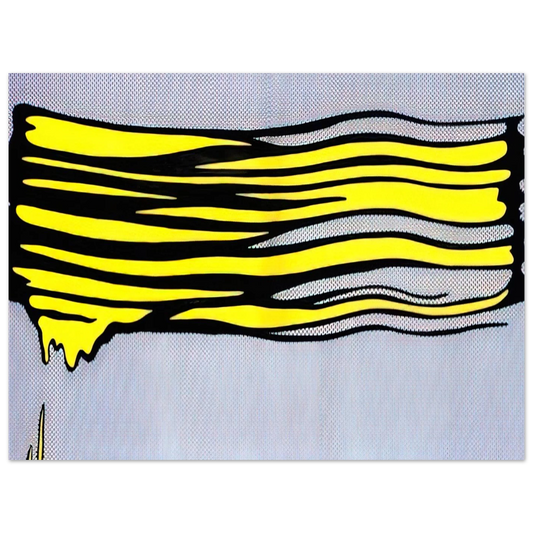 Yellow Brushstroke II by Roy Lichtenstein (1965) – art poster