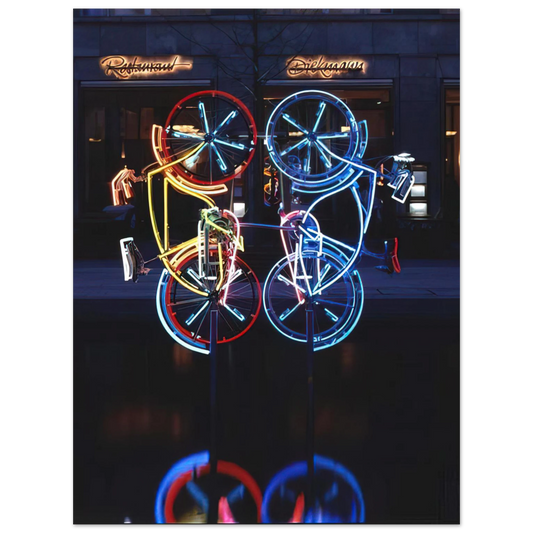 Riding Bikes by Robert Rauschenberg (1998) – art poster