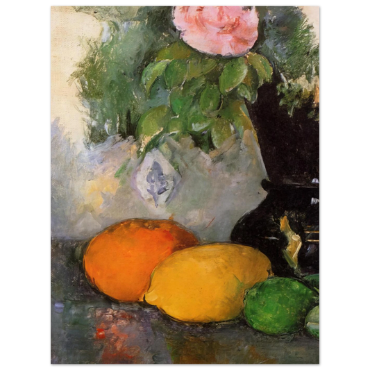 Flowers And Fruit by Paul Cézanne – art poster