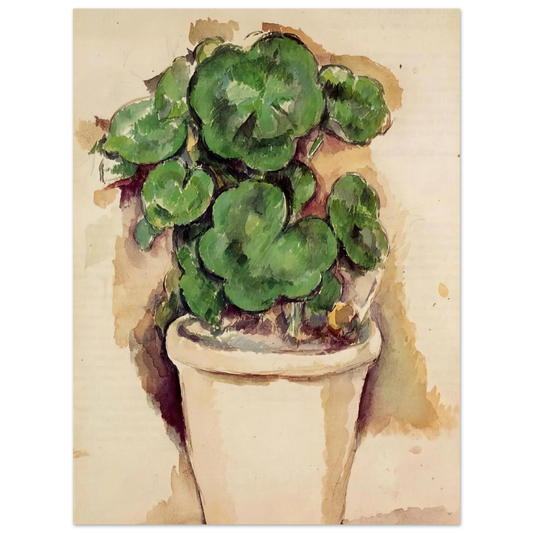 Pot Of Geraniums by Paul Cézanne – art poster