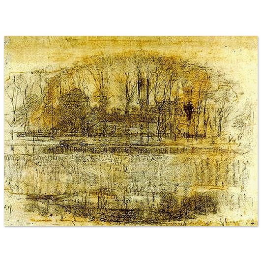 Geinrust Farm, Compositional Study by Piet Mondrian – art poster