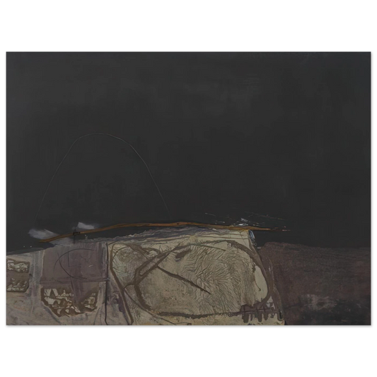 Grey And Green Painting by Antoni Tapies (1957) – art poster