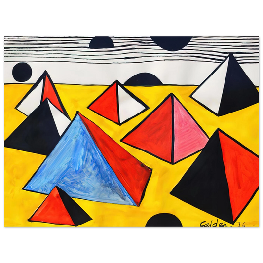 Pyramids by Alexander Calder (1975) – art poster
