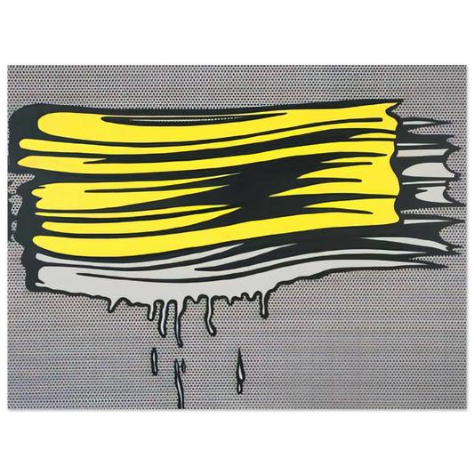 Yellow And White Brushstrokes by Roy Lichtenstein (1965) – art poster