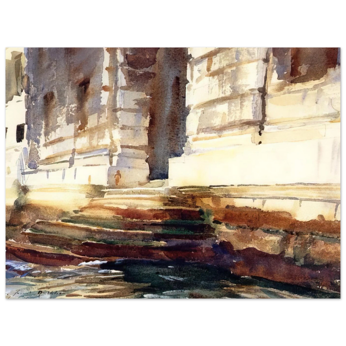 Steps Of A Palace by John Singer Sargent – art poster