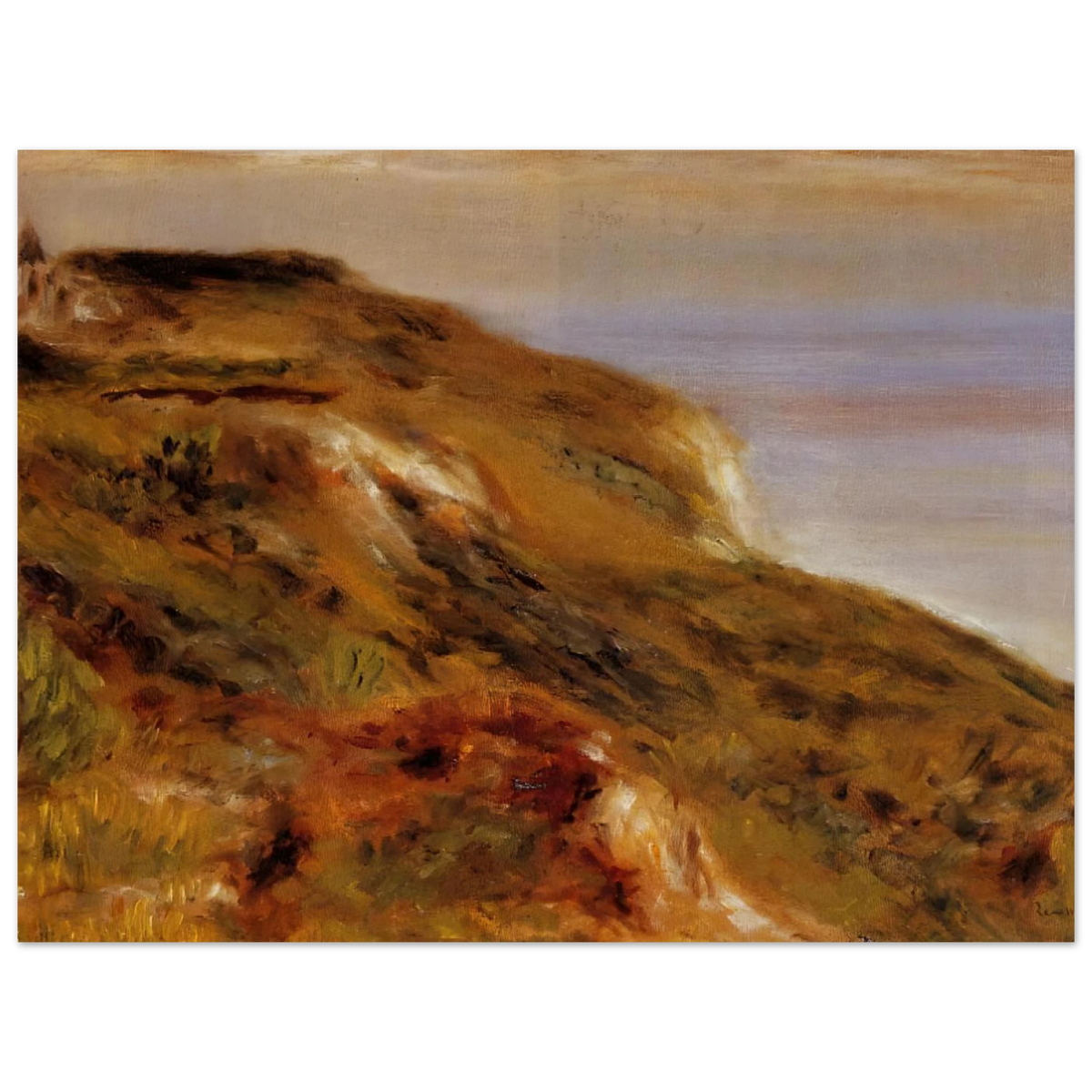 The Varangeville Church And The Cliffs by Pierre-Auguste Renoir – art poster, view 2