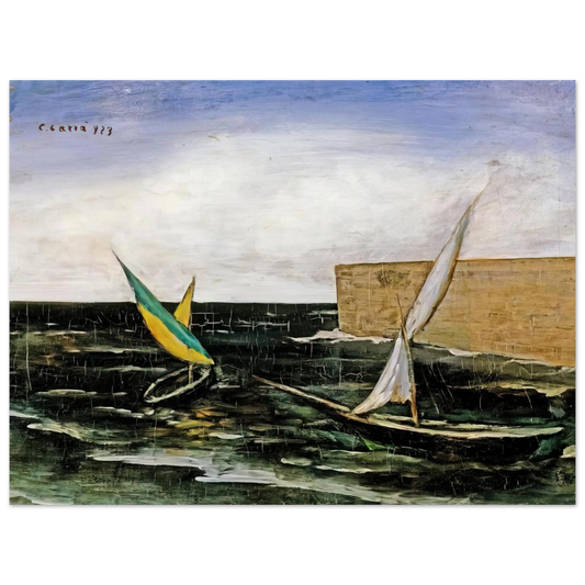 Vele Nel Porto by Carlo Carra – art poster