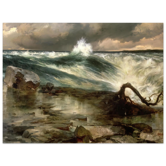 The Rapids Above Niagara by Thomas Moran – art poster