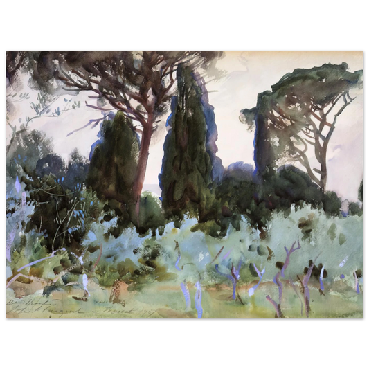Landscape Near Florence by John Singer Sargent – art poster