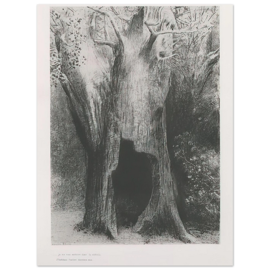 I Plunged Into Solitude I Dwelt In The Tree Behind Me Plate 9 by Odilon Redon (1896) – art poster