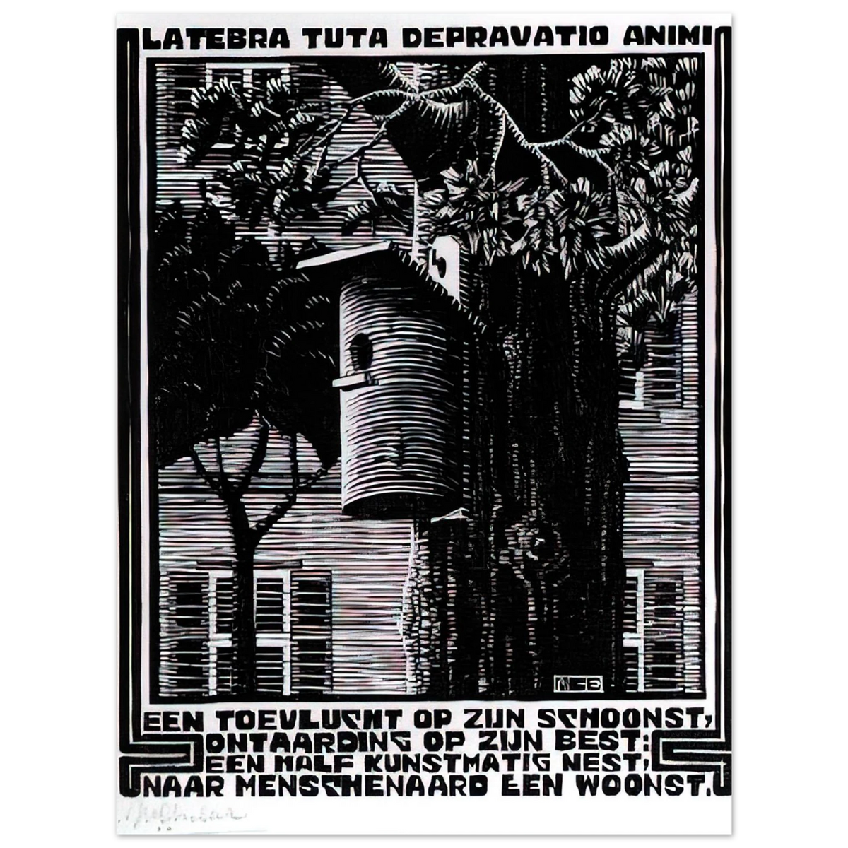 Emblemata Retreat by M.C. Escher – art poster, view 2