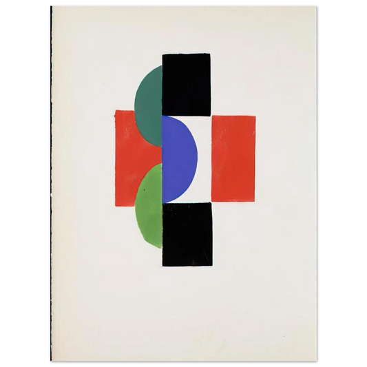 Untitled Gouache Illustration For Tristan Tzara's Le Fruit Permis by Sonia Delaunay (1956) – art poster