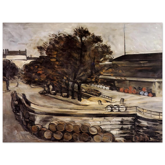 The Wine Market At Jussieu by Paul Cézanne – art poster