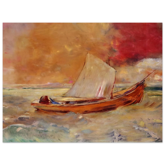 Yellow Boat by Odilon Redon – art poster, view 2