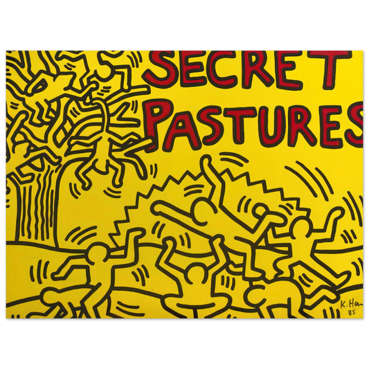 A Poster For The Bill T. Jones And Arnie Zane Performance Piece Secret Pastures by Keith Haring (1984) – art poster, view 2