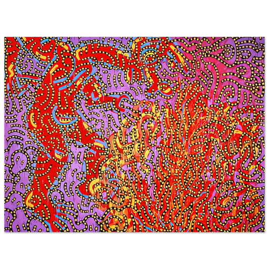 Moses And The Burning Bush by Keith Haring (1985) – art poster