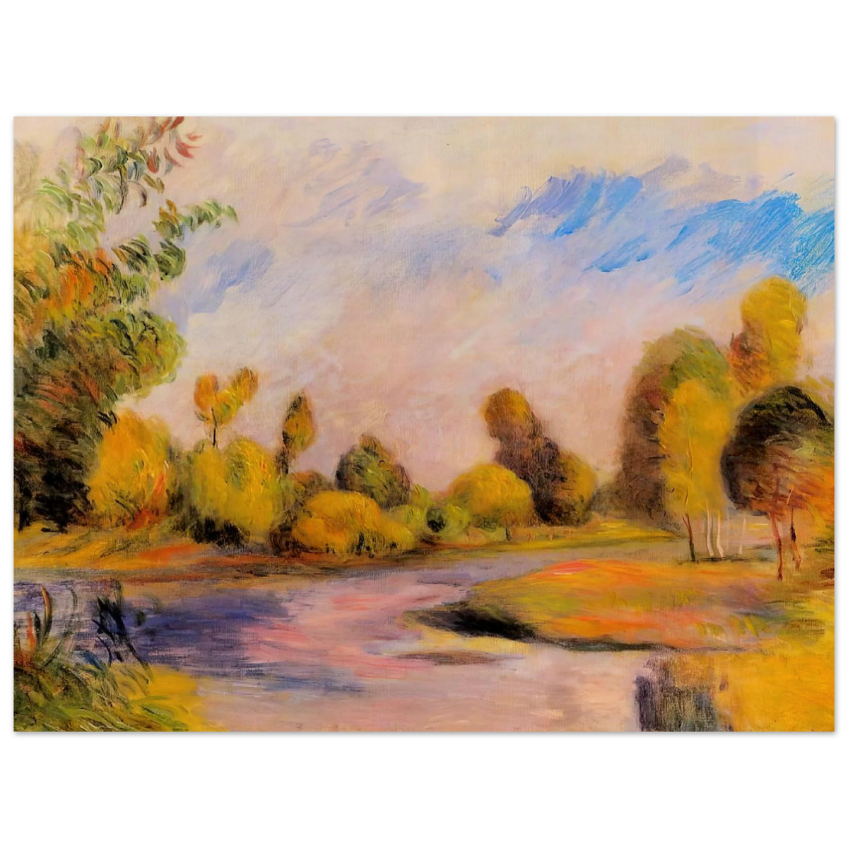 Banks Of A River by Pierre-Auguste Renoir – art poster, view 2