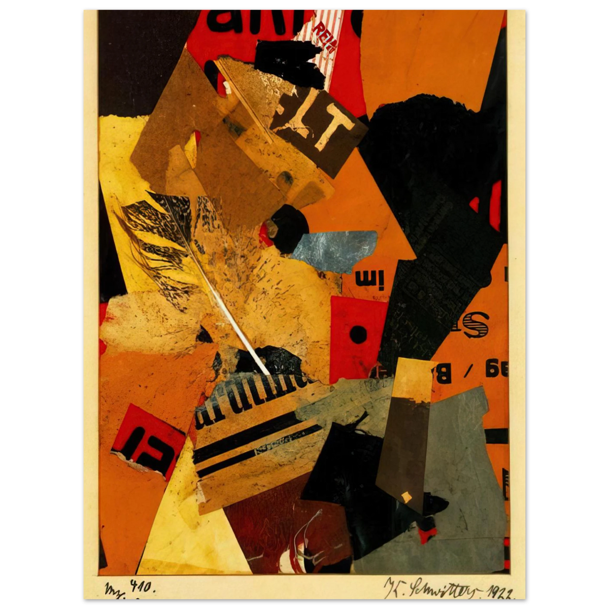 Something Or Other by Kurt Schwitters (1922) – art poster, view 2