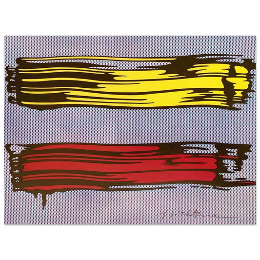 Yellow And Red Brushstrokes by Roy Lichtenstein (1966) – art poster, view 2