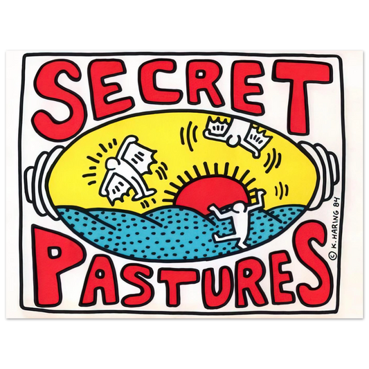 Promotional Poster For Secret Pastures by Keith Haring (1984) – art poster