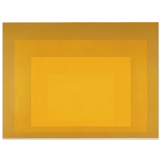 Study For Homage To The Square Departing In Yellow by Josef Albers (1964) – art poster