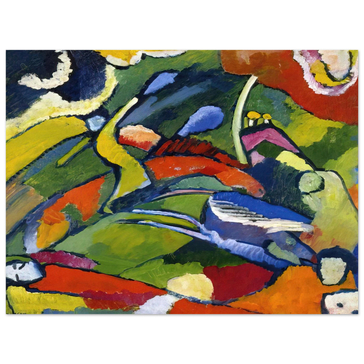 Two Riders And Reclining Figure by Wassily Kandinsky – art poster, view 2