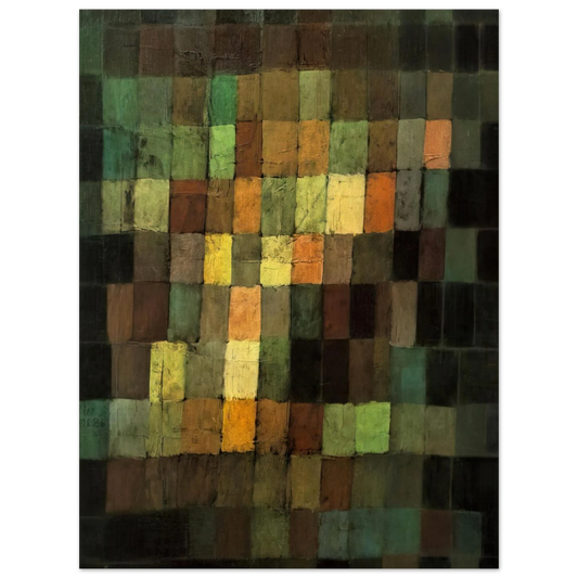 Ancient Sound Abstract On Black Background by Paul Klee (1925) – art poster, view 2