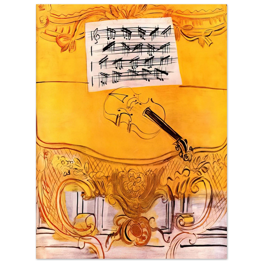 The Yellow Console With A Violin by Raoul Dufy (1949) – art poster