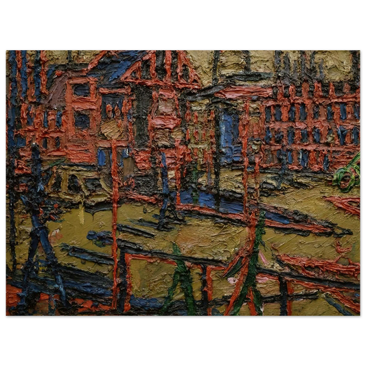 Behind Camden Town Station Summer Evening by Frank Auerbach – art poster, view 2