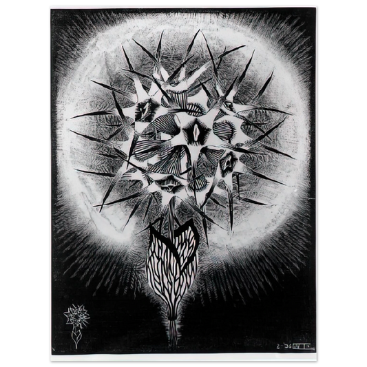 Prickly Flower by M.C. Escher – art poster
