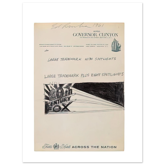 Trademarck Sketch by Edward Ruscha (1961) – art poster