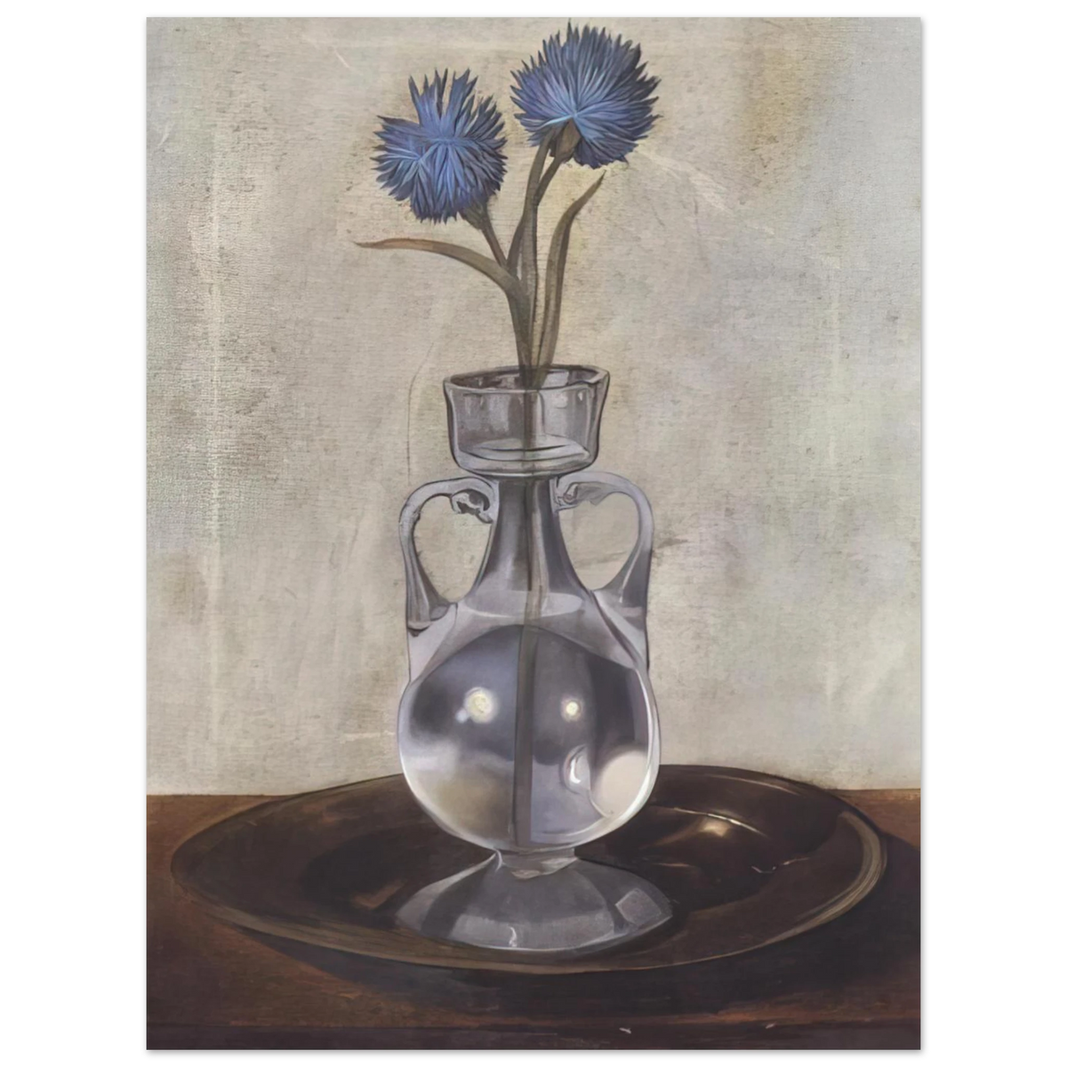 The Vase Of Cornflowers by Salvador Dali – art poster, view 2