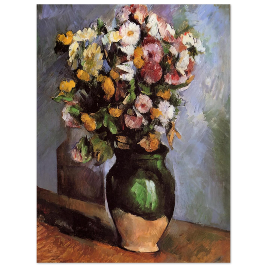Flowers In An Olive Jar by Paul Cézanne – art poster