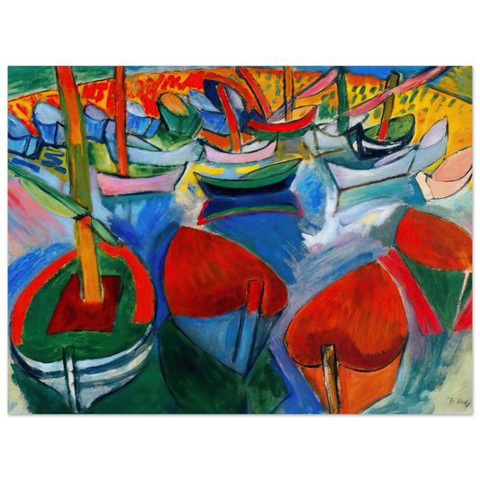 Boats At Martigues by Raoul Dufy (1908) – art poster