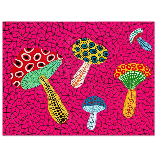 Mushrooms by Yayoi Kusama (1995) – art poster
