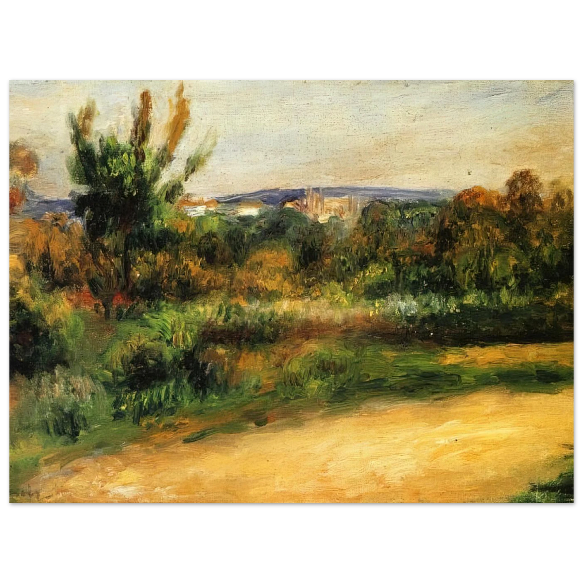 Midday Landscape by Pierre-Auguste Renoir – art poster, view 2