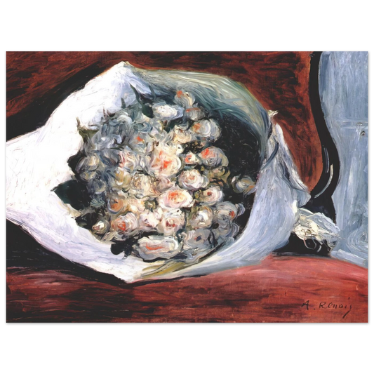 Bouquet In A Theater Box by Pierre-Auguste Renoir – art poster, view 2