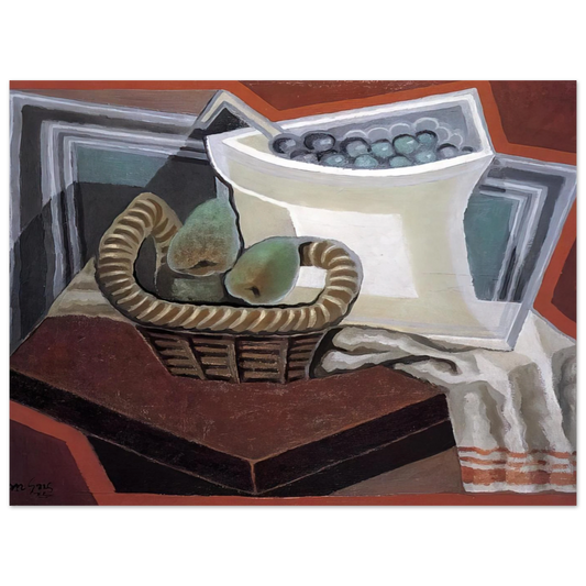 The Basket Of Pears by Juan Gris (1925) – art poster