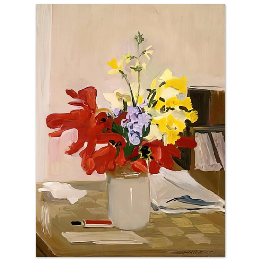 Anemone And Daffodil by Fairfield Porter (1965) – art poster, view 2