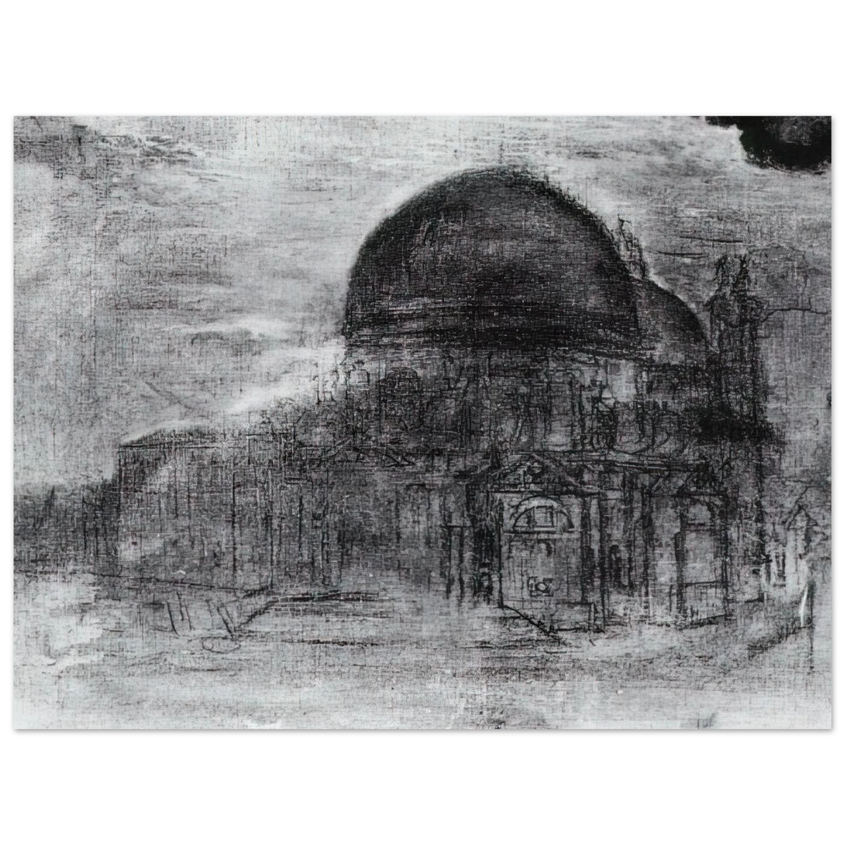 Cathedral Unfinished by Salvador Dali – art poster, view 2