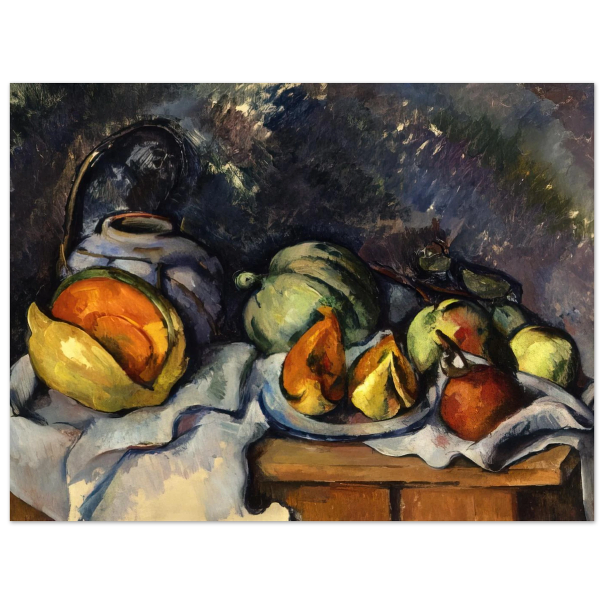 Still Life With Fruit And A Ginger Pot by Paul Cézanne – art poster