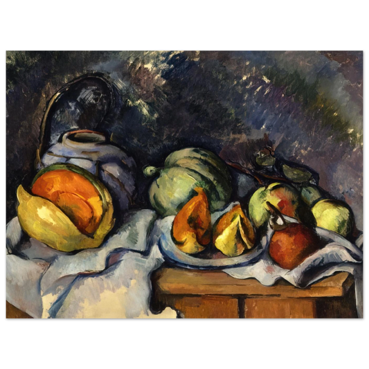 Still Life With Fruit And A Ginger Pot by Paul Cézanne – art poster