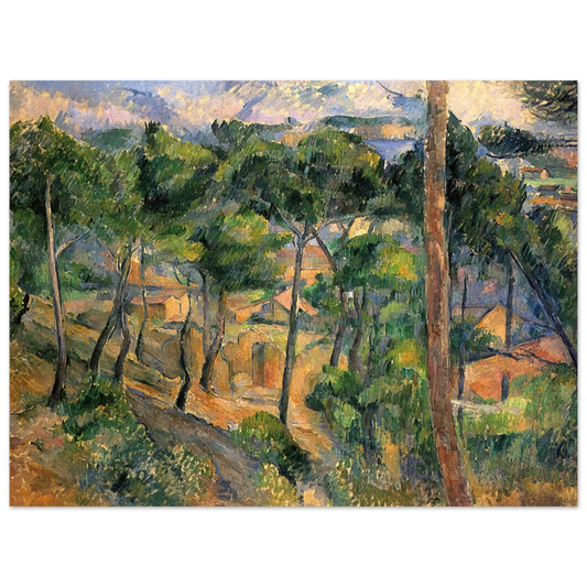 L'estaque View Through The Pines by Paul Cézanne – art poster