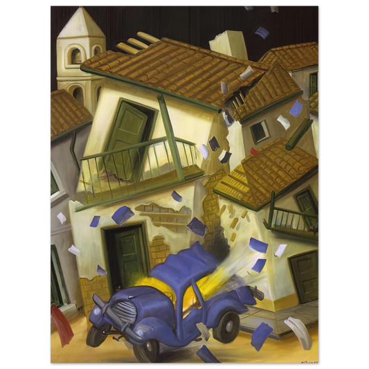 Car Bomb by Fernando Botero – art poster, view 2