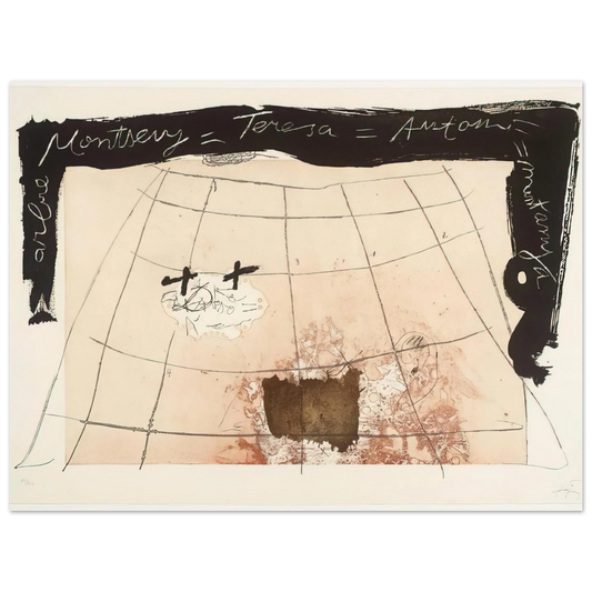 Cartography by Antoni Tapies (1976) – art poster