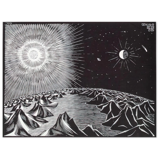 The 4th Day Of The Creation by M.C. Escher – art poster