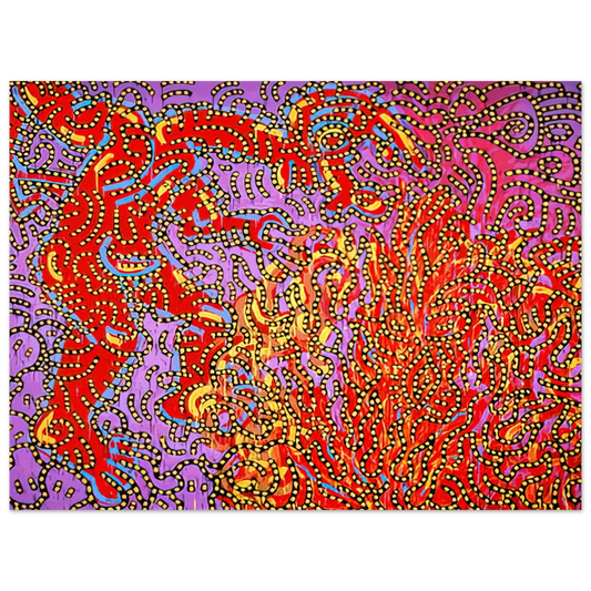 Moses And The Burning Bush by Keith Haring (1985) – art poster