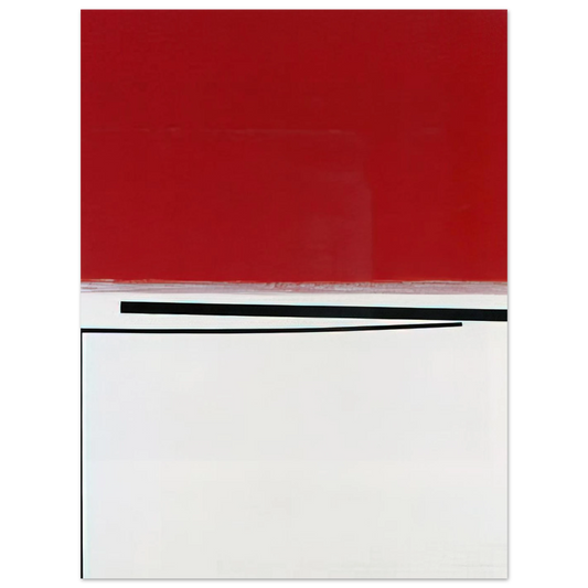 Square Motif In White And Indian Red by Victor Pasmore (1960) – art poster