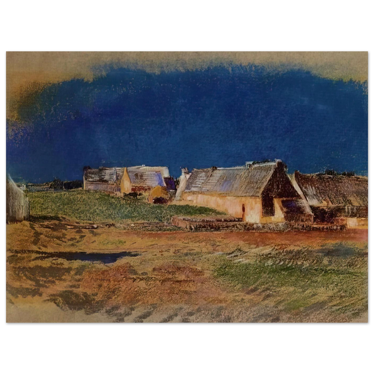 Landscape In Brittany Peyrelebade by Odilon Redon – art poster